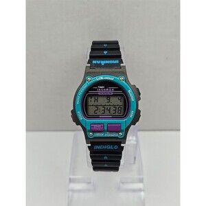 Timex Ironman Triathlon 8 Lap Indiglo Digital Watch Purple Retro New Battery 90s